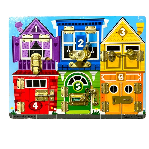 Melissa & Doug Toys Melissa Doug Latches Wooden Latch Activity